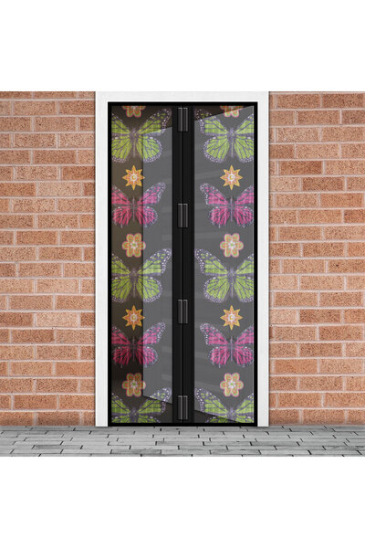 Garden of Eden Mosquito curtain for door - magnetic - 100 x 210 - floral butt...