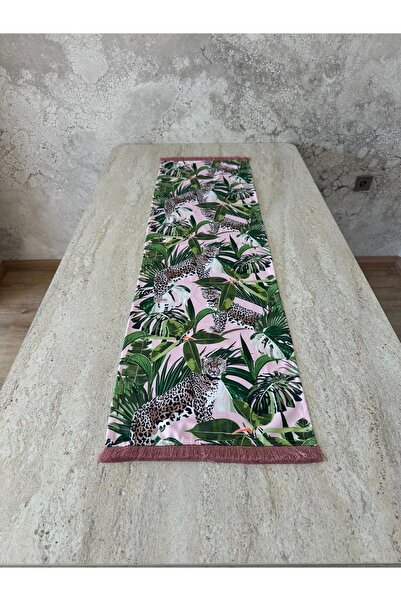 adenkahome Leopar Kaplan Desenli Saçaklı Süet Runner