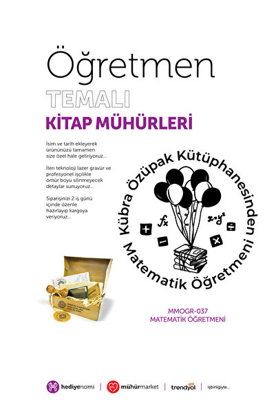 HEDİYENOMİ MühürMarket > ختم كتاب معلم الرياضيات - Ex-libris - ختم الكتاب > M...