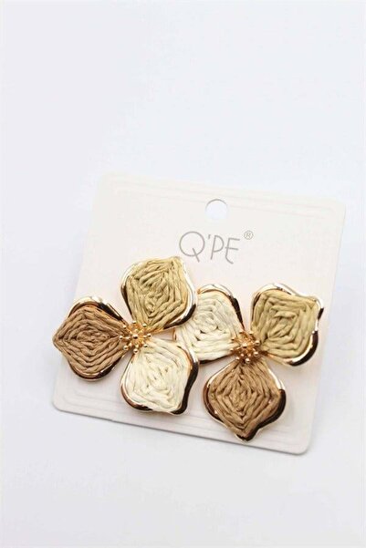 MENESSA Wicker flower earrings - multicolor