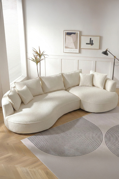 Eymense Venedik Plus Köşe Koltuk Sağ Köşe Krem