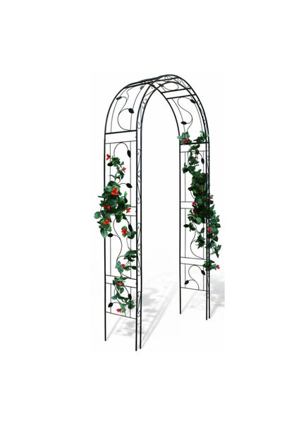 SERSIMO Pergolă de grădină cu suport pentru plante cățărătoare, structură met...