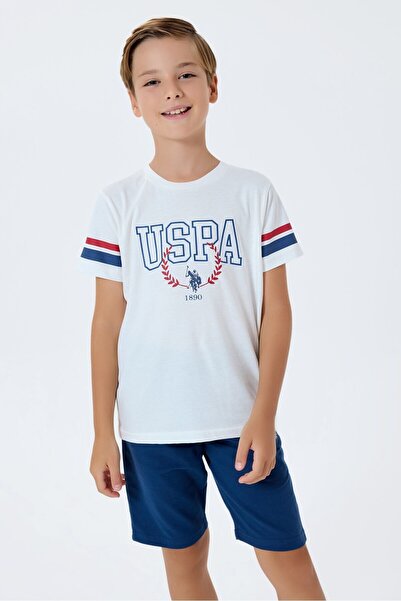 U.S. Polo Assn. U.S. Polo Assn Boys' Blue Bermuda Set