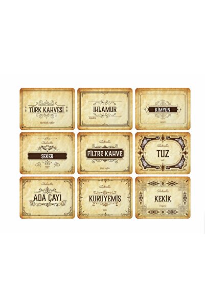 Alubrella Borcan de plastic chihlimbar Etichetă A4 9 bucăți, Alimente