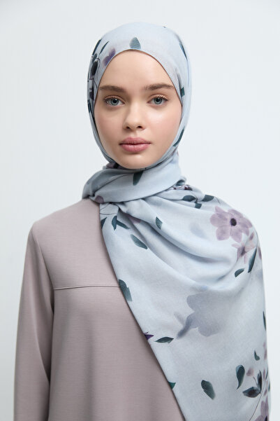 Tuğba Nisa Natural Şal - Açık Mavi