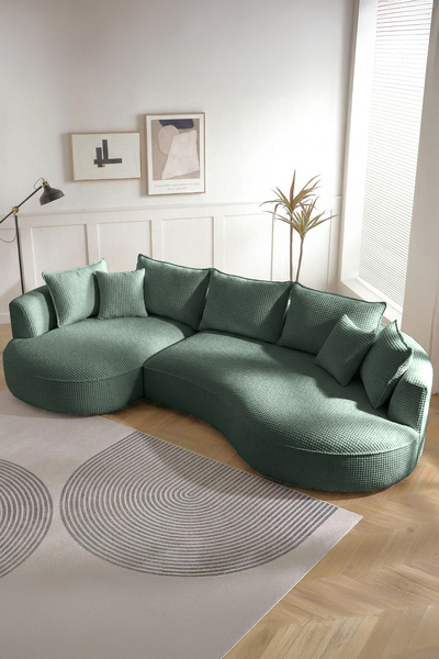 Eymense Venedik Plus Köşe Koltuk Sol Köşe Yeşil