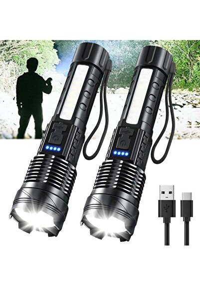 Arabest Rechargeable Flashlight ,With Side Light 7 Modes COB Work Light, for ...