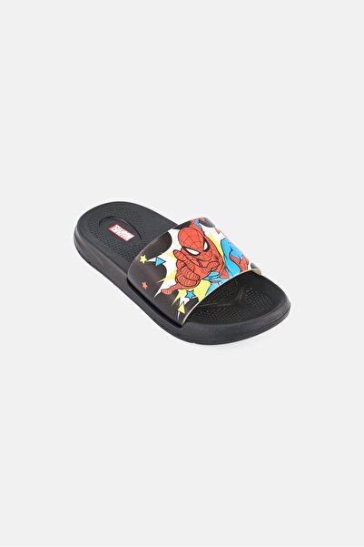 Marvel Kids Boy Spiderman Slip On Slides, Black