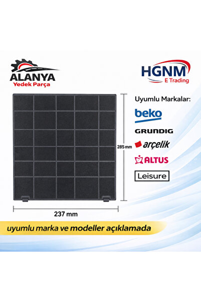 HGNM E Trading Beko / Arçelik Davlumbaz Karbon Filtresi 165730006 Uyumlu – 28...