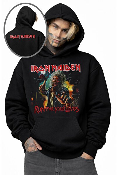 Fuddy Moda Ουνισέξ oversized Iron Maiden Run For Your Lives Ense με τύπωμα με...