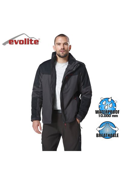 Evolite Diva Erkek 3in1 Gri/Siyah Mont
