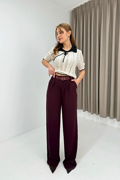 Raneel Kazançlı Alışveriş Stretch Fabric Crepe knitted fabric Belt piece loos...
