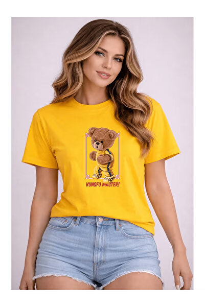 ZEMLİYA Unisex "Kungfu Master" Printed T-Shirt -Modern Style