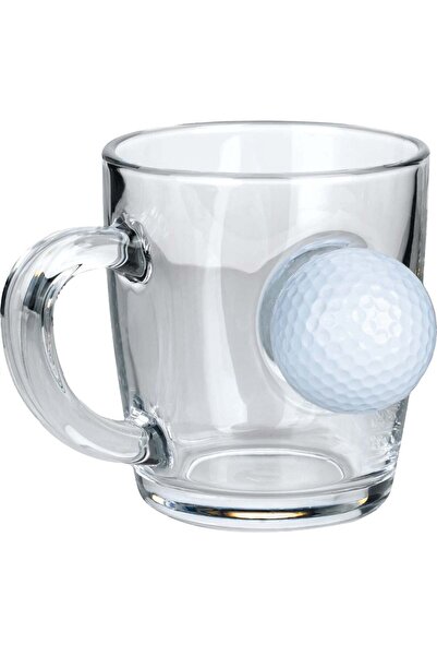 Bellore Glass Mug for Tea & Coffee with Golf Ball - 340 ml