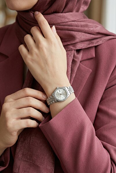 InStyle Stone Dial Classic Stylish Silver-White Women Wrist Watch