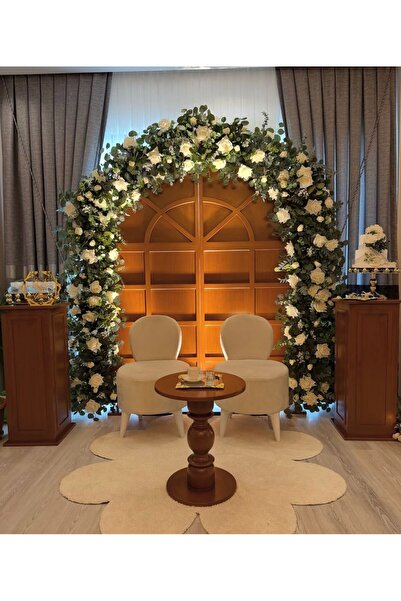 DİVA FLOWER EVENT 1 Metre Beyaz Gül Aranjman – Tak Kapı & Organizasyon Arka F...