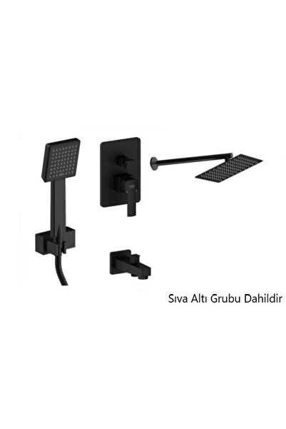 GPD Ankastre Duş Seti (Siyah) Pedra Basmalı BNS06-S