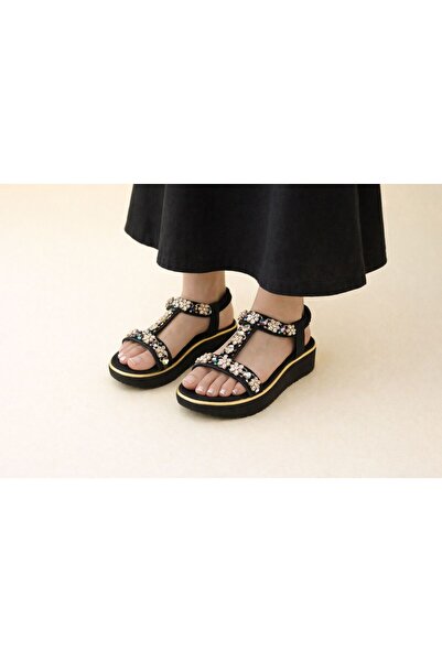 TRENDYSHOSE 9658 Stoned Comfortable Sole Sandals