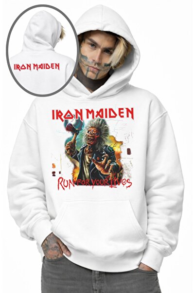 Fuddy Moda Ουνισέξ oversized Iron Maiden Run For Your Lives Ense με τύπωμα με...
