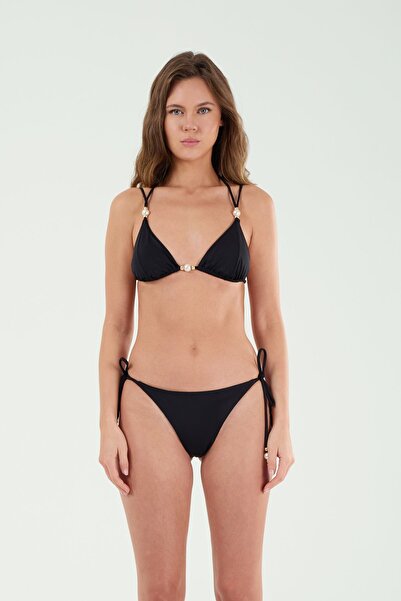 Louren B21024 Pearl Detailed Triangle Bikini Set