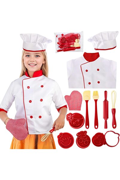 Arabest طقم أزياء تنكرية للأطفال مكون من 11 قطعة، يتضمن أدوات المطبخ، مناسب ل...