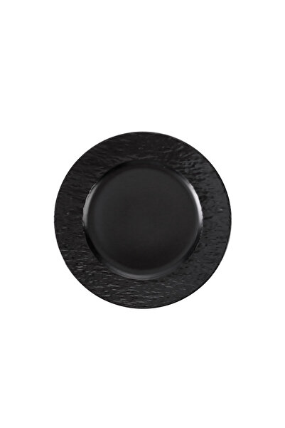Zass Ceramic plate set with rock texture - 6 pieces ZG-DS 01 Black