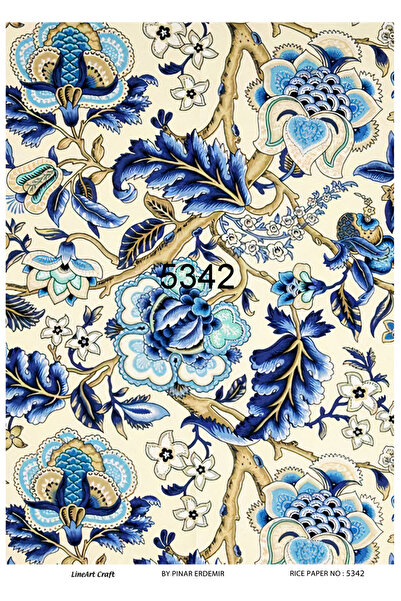 LİNEART DEKOPAJ KAĞIDI BLUE5342