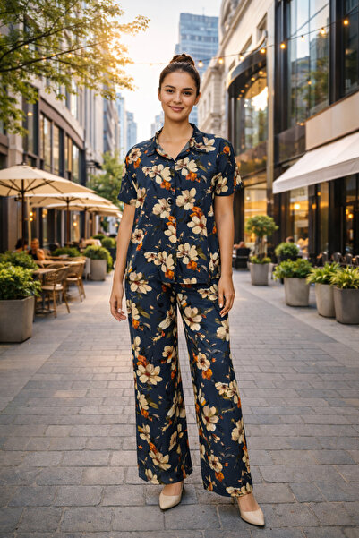 Clyfora Floral Print Shirt Set