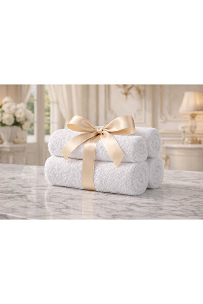 The Cotton Connection مناشف وجه قطن تيري - طقم من 4 قطع | فائقة النعومة، عالي...