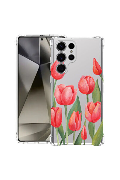 bestcase ® Husă Husă Antișoc pentru Samsung Galaxy S26 Ultra, Lalele Roșii, 3...