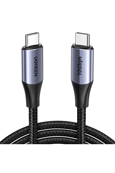 Ugreen Cablu USB-C la USB-C, 100W, video 4K Ultra HD, transfer de date 10Gbps...
