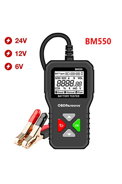 Choice جهاز فحص بطاريات السيارات BM550، بقدرة تيار بدء بارد (CCA) من 100 إلى ...