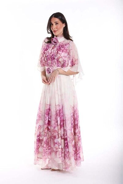 Generic Soft long chiffon dress, plus size