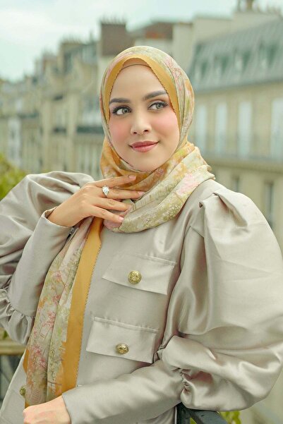 Buttonscarves شال ساتان باريسي - سوليل