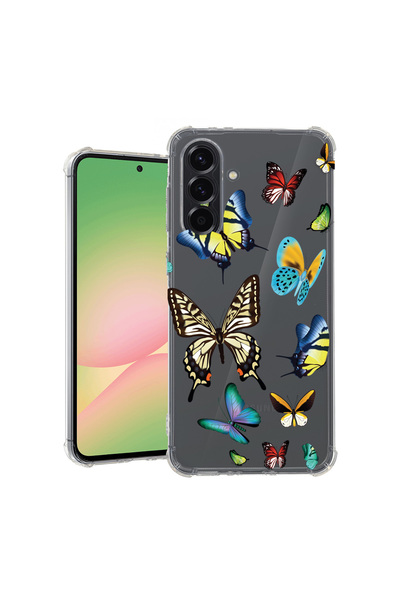 bestcase ® Husă Carcasă antișoc pentru Samsung Galaxy S26, Fluturi colorați f...