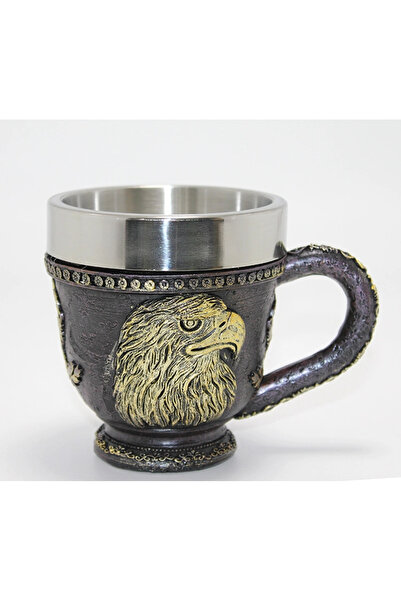Livenda 3D Embossed Eagle Bust Stainless Steel Mug Cup Liv480