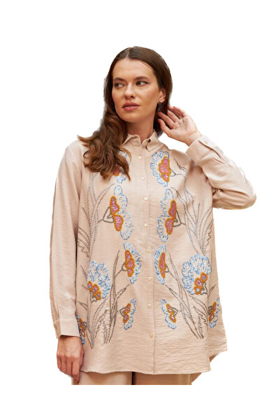Generic بلوزه بيج مطرزة