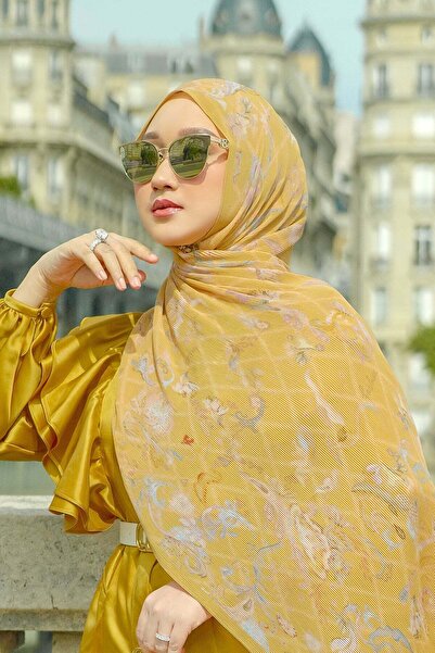 Buttonscarves Autograph Piliseli Şal - Jaune