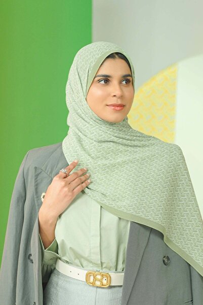 Buttonscarves شال بيمو المطوي - أخضر فستقي