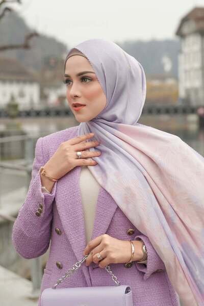 Buttonscarves Iseltwald Saten Şal - Violet