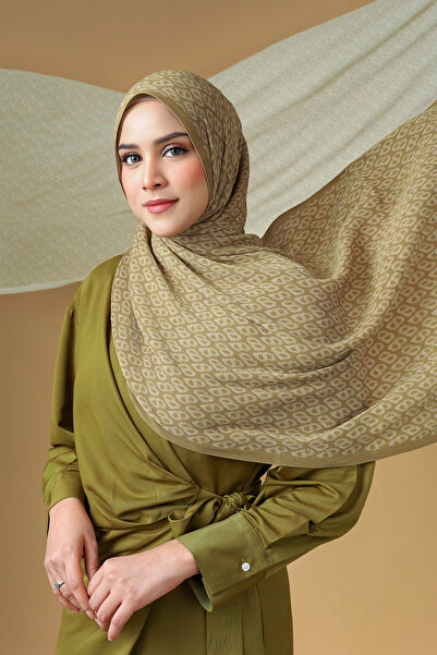 Buttonscarves Tapis Pleated Shawl - Olive