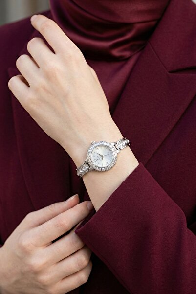 InStyle Minimal Square Stone Silver Women's Wristwatch