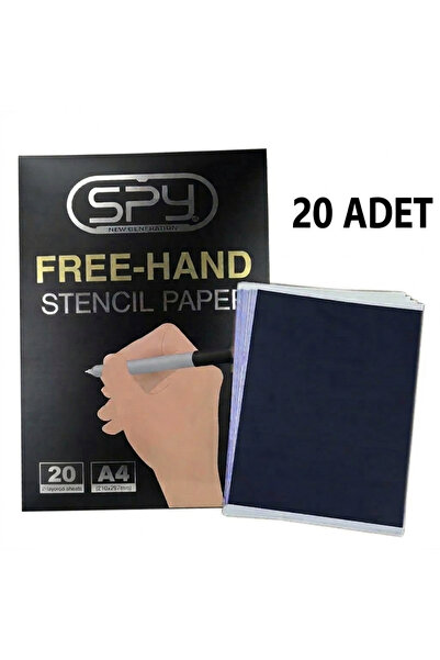 DRAGONTATTOO Spy Freehand Drawing Carbon Tattoo Transfer Paper A4 Size 20 Pcs