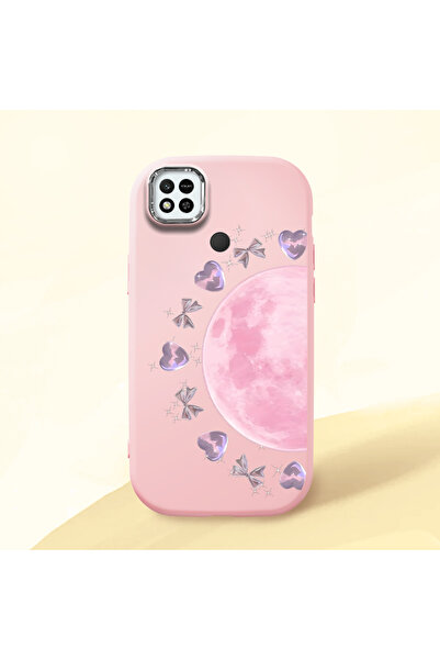 CASEVIBE Redmi 9C/10A Uyumlu Moda kalp ve ay desenli darbeye dayanıklı siliko...