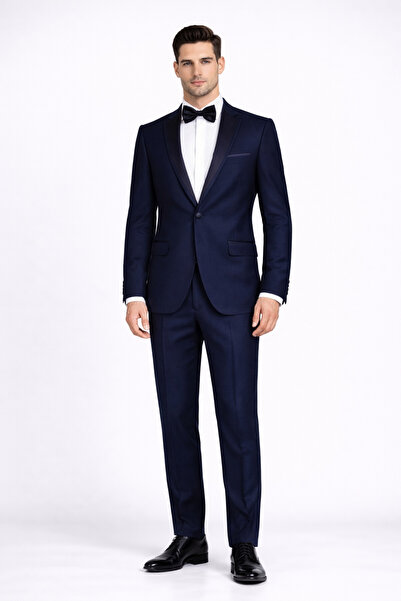 FABIO CASSEL Erkek Slim Fit Damatlık Takım Elbise – Düğün İçin Özel Tasarım