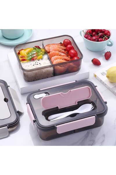 Arabest 2-Compartment Bento Box with Utensils, 37.19 Oz Reusable Lunch Contai...