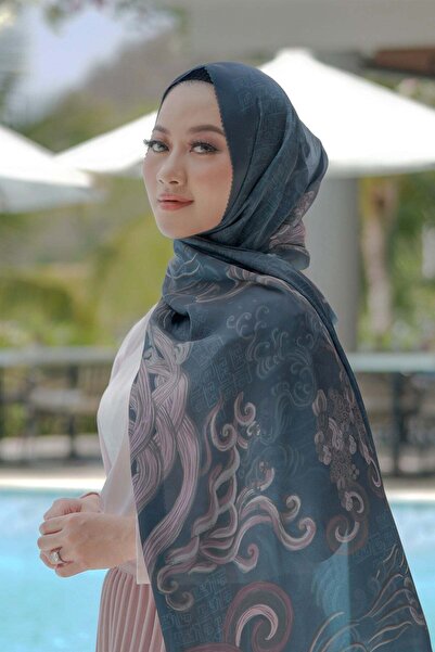 Buttonscarves Wave Saten Şal - Midnight