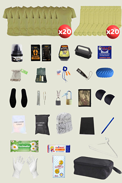 Outdoorun 20-Piece Military Set Undershirt Socks and 27-Piece Accessories - B...