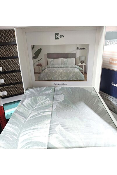 Özdilek Nev Series -Alocasia Green- Single Duvet Cover Set