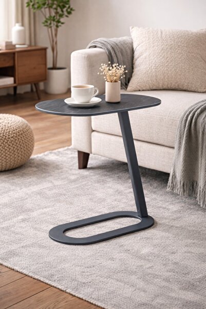 N.zone طاولة جانبية مودرن بشكل C – (مقاس60*30*60) سم – تصميم عصري عملي مناسب ...